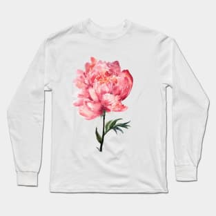 Loose Watercolor Peony 2 Long Sleeve T-Shirt